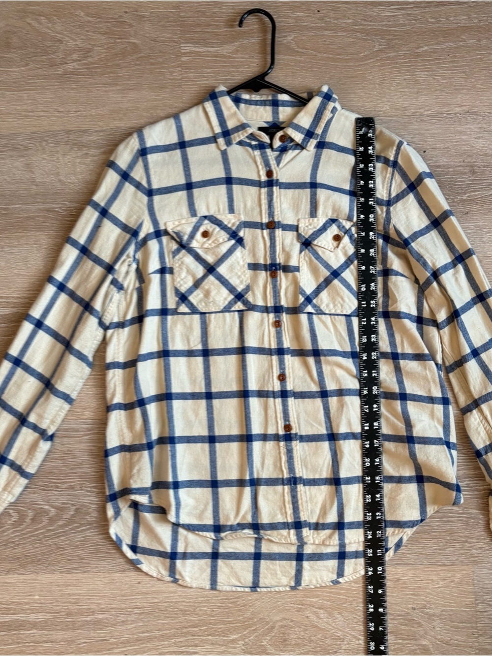 J.Crew Upcycled Butterfly Patch Flannel Shirt - Picture 10 of 11